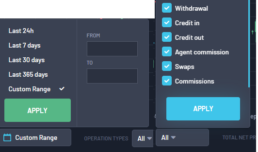 How to look at historical financial operations in Match-Trader 