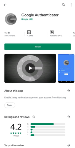 Google Authenticator on Android