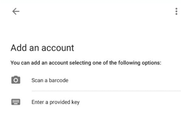 Add an account to your Google Authenticator