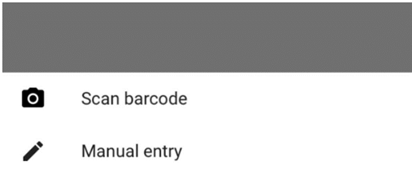 Scan the WR code for the Google Authenticator on IOS