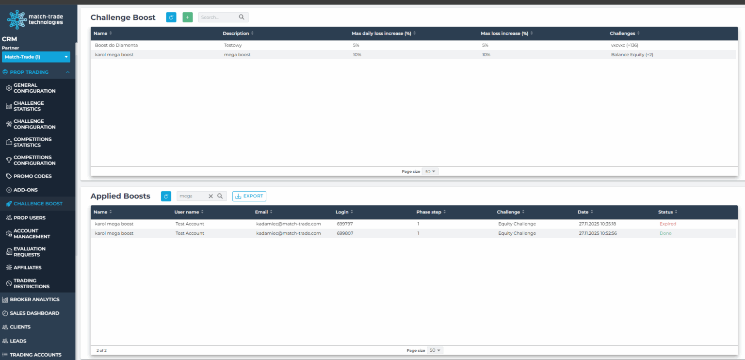 Match Documentation Examples Technical Documentation Page - Match-Trade Technologies